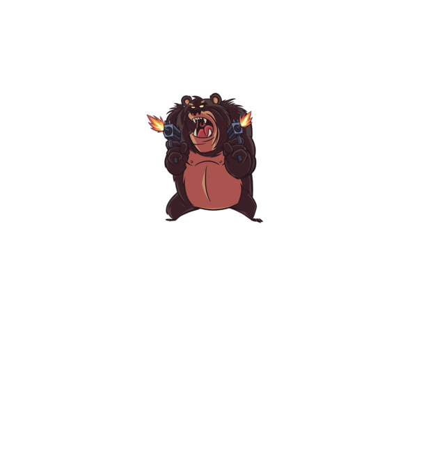 Pew Pew Pew Madafakas Urs model negru pe tricou