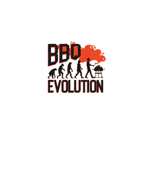BBQ Evoluție Grătar model alb pe tricou