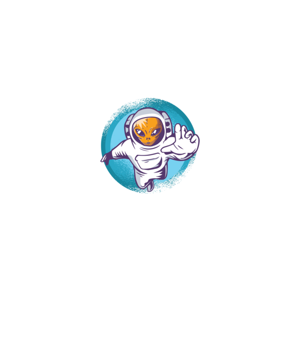 Alien Astronaut model negru pe tricou