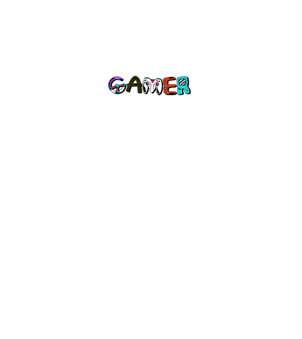 Inscripție Gamer model roșu pe tricou