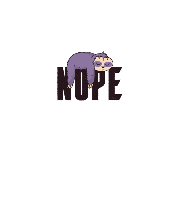 Leneș Nope model alb pe tricou