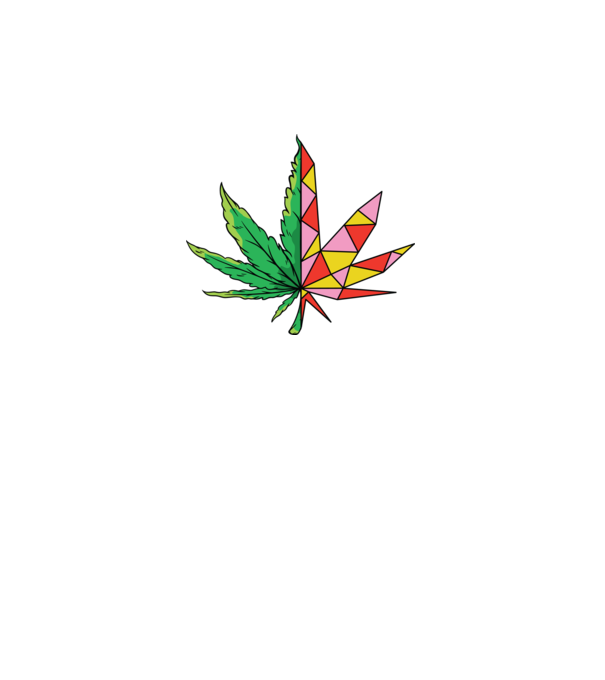Frunză de marijuana model alb pe tricou
