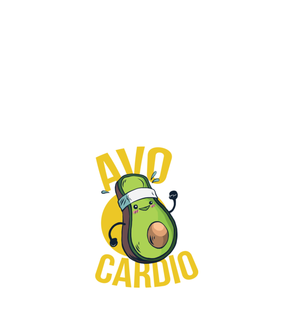 Avo Cardio Antrenament Avocado model albastru închis pe tricou