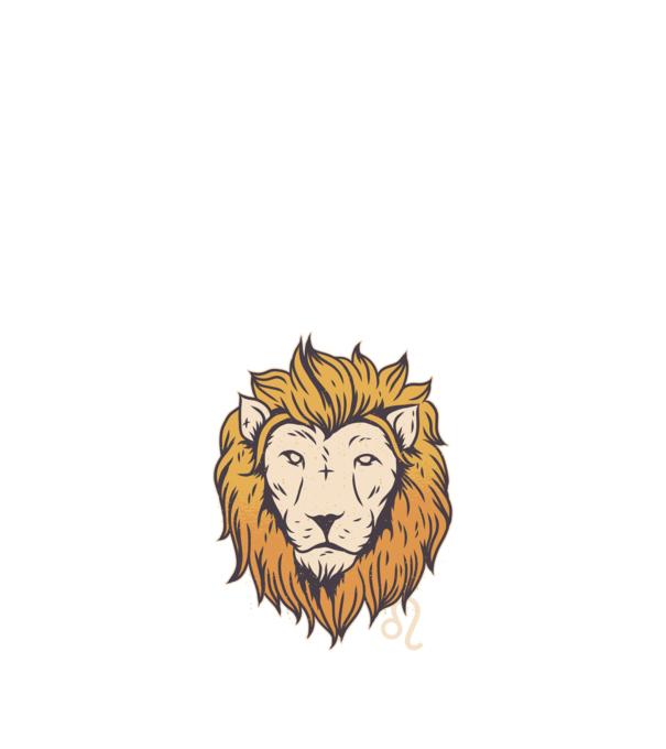 Lion head Horoscope model nisipiu pe tricou