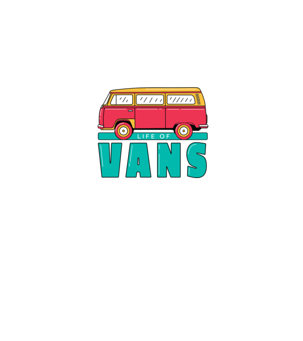 Life of Vans model alb pe tricou