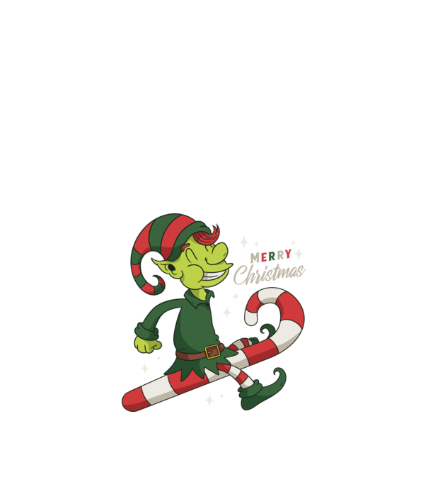 Crăciun Fericit Elf model negru pe tricou