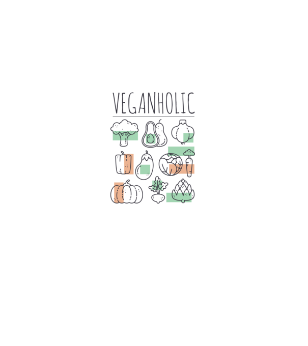 Veganholic model alb pe tricou