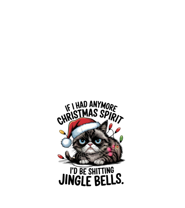 Christmas Spirit Grumpy Cat Alb model alb pe tricou