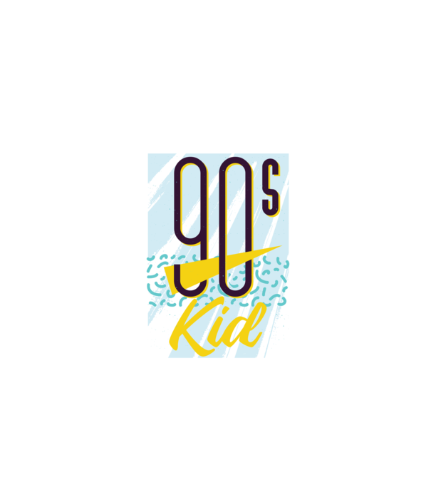 Retro 90s Kid model turcoaz pe tricou
