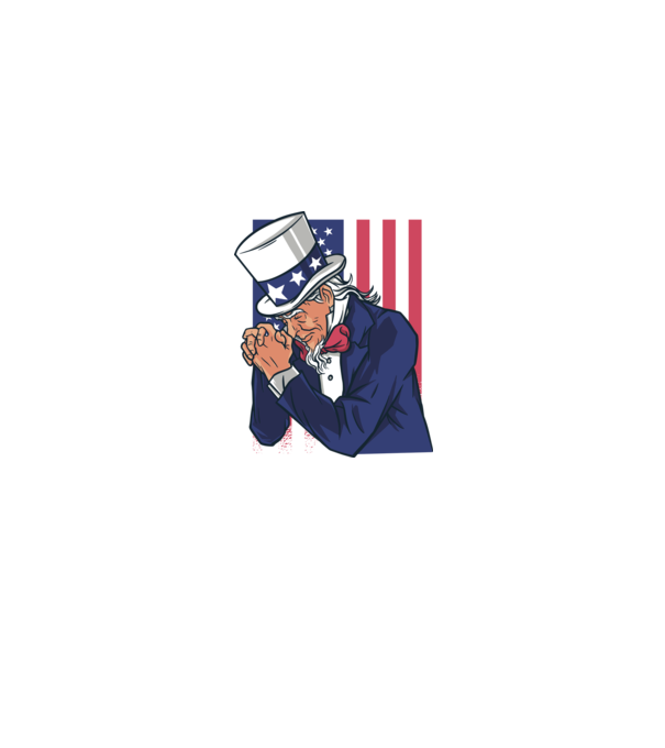 Uncle Sam se roagă model turcoaz pe tricou