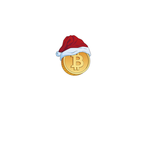 Crăciun Bitcoin model alb pe tricou