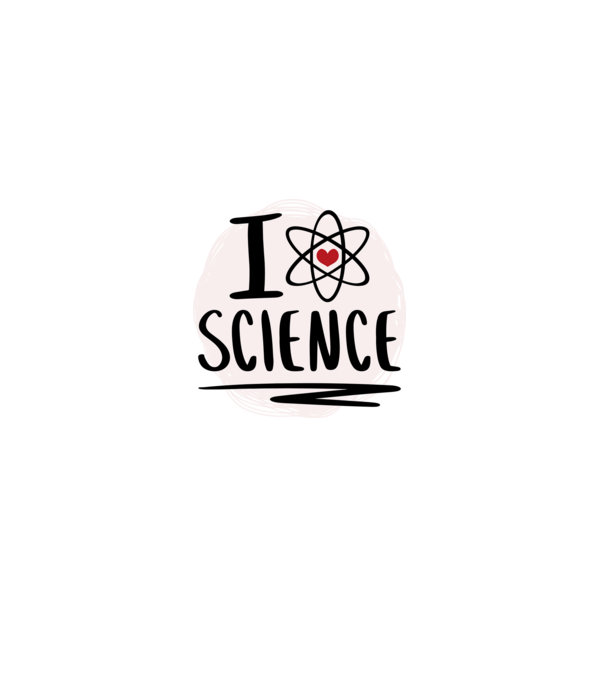 I Love Science știință model roșu pe tricou