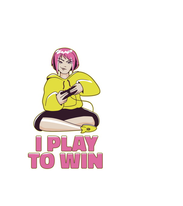 Anime fată Gamer model alb pe tricou