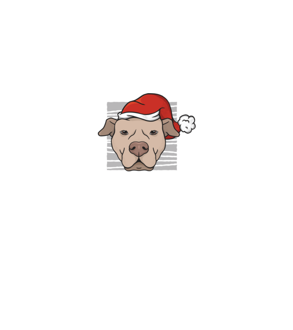 Pitbull de Crăciun model negru pe tricou