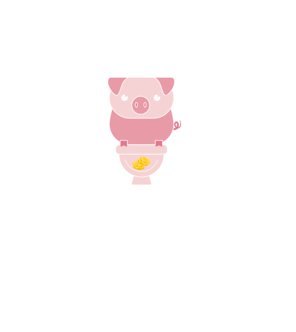 Little Pig model albastru închis pe tricou