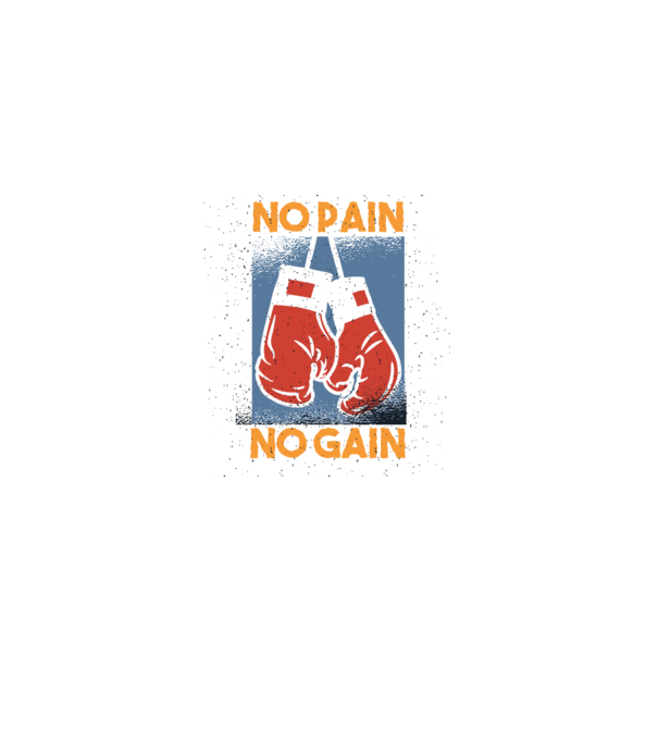 No pain no gain box model negru pe tricou
