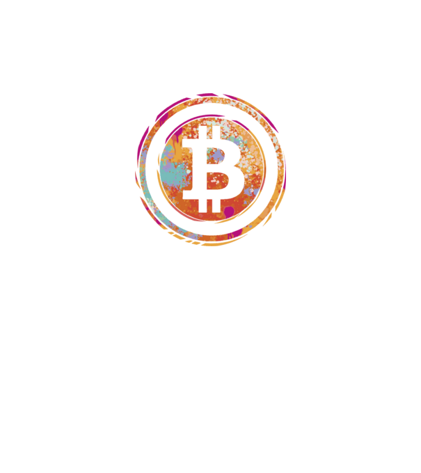 Bitcoin Watercolor model negru pe tricou
