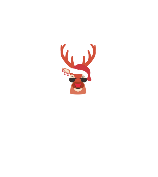 Cool Reindeer Rudolph model negru pe tricou