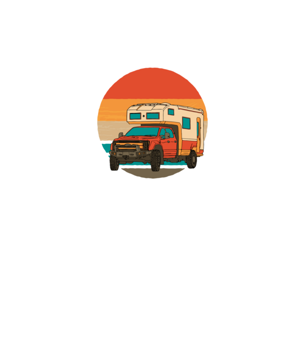 Campervan Retro model negru pe tricou