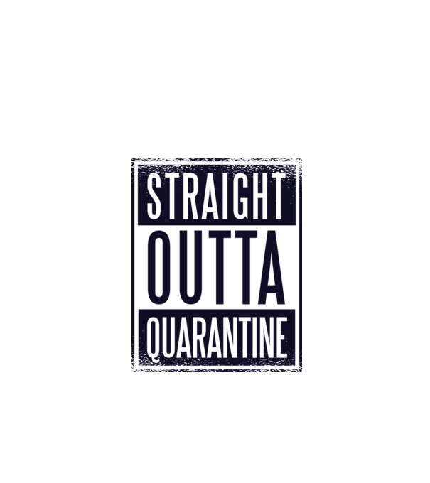 Straight outta quarantine model verde de măr pe tricou