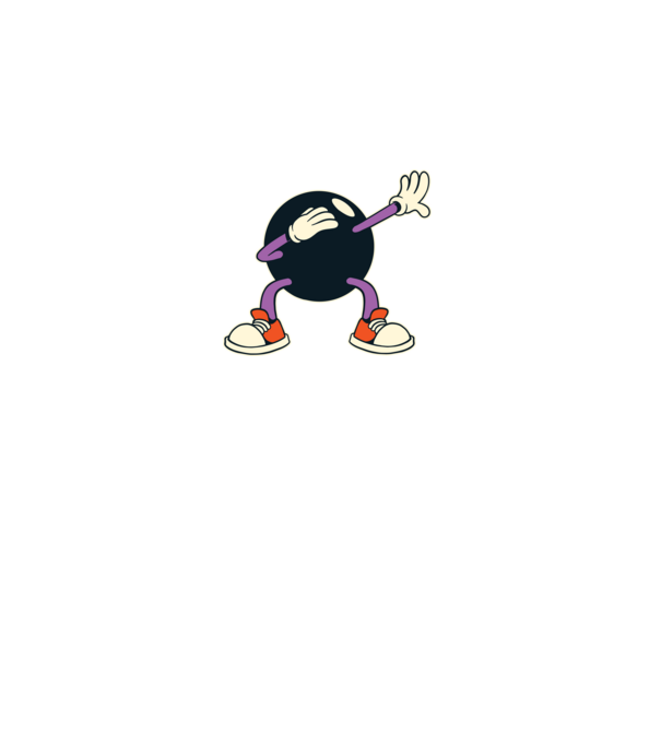 Bowling DAB model negru pe tricou