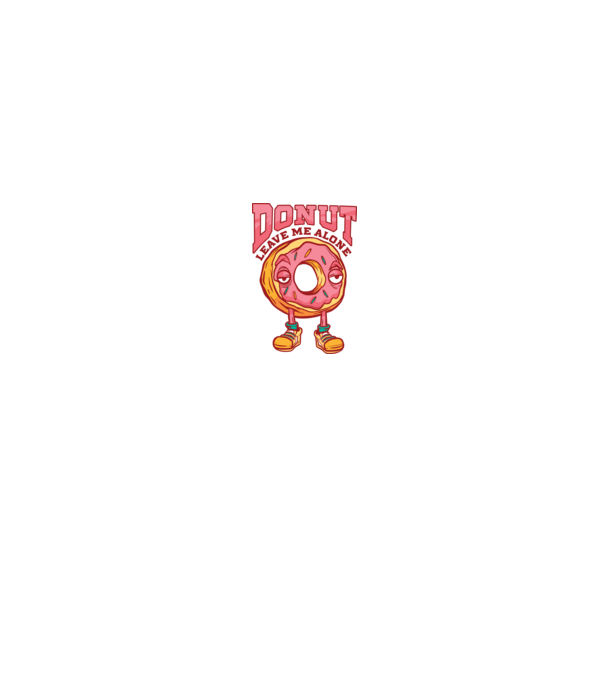 Donut leave me alone model alb/roșu pe tricou