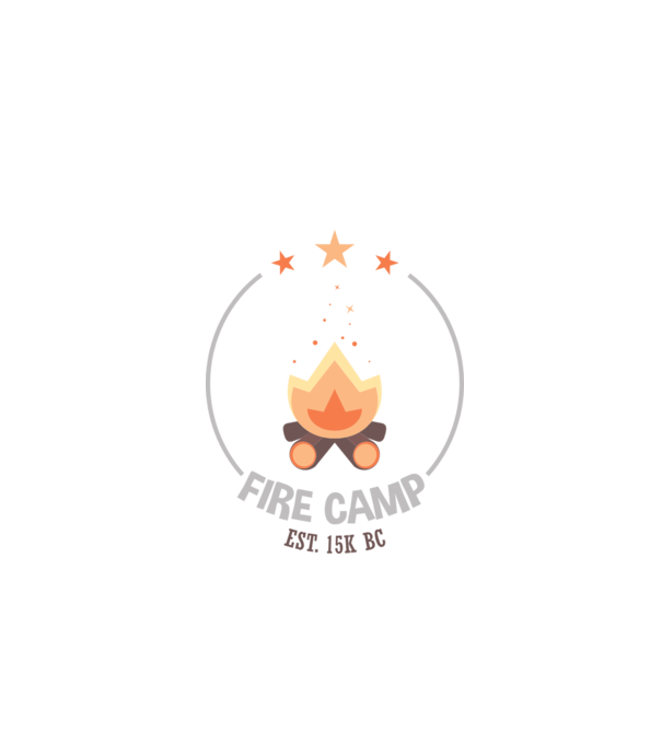 Fire Camp est. 15k BC model negru pe tricou