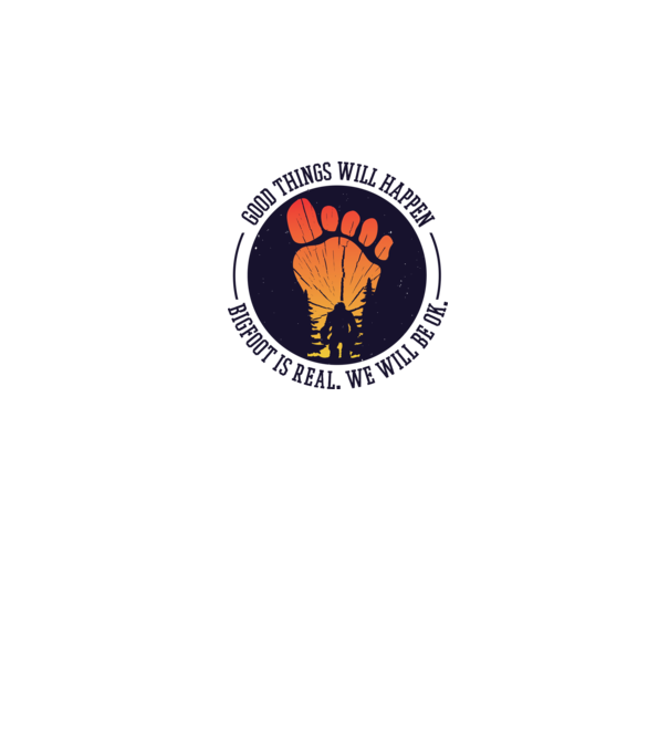 Bigfoot is real model alb pe tricou