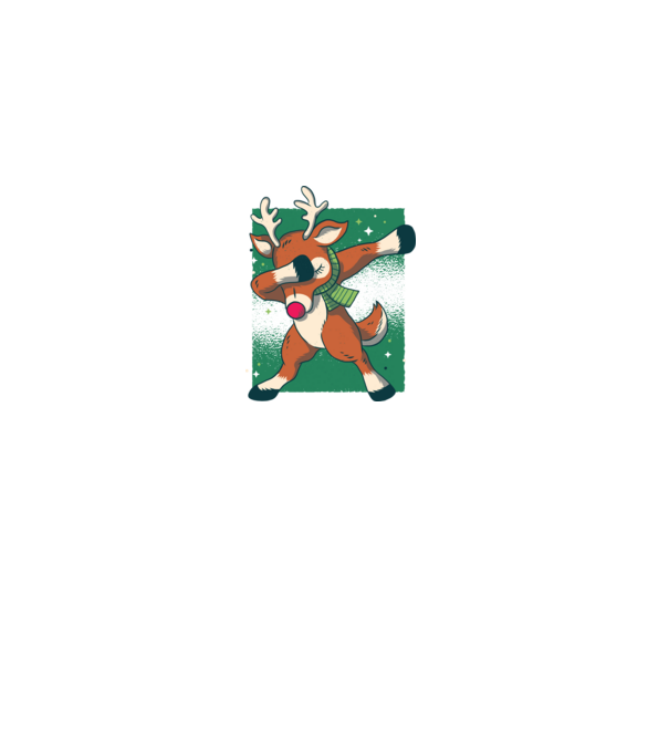 Rudolph DAB model alb pe tricou
