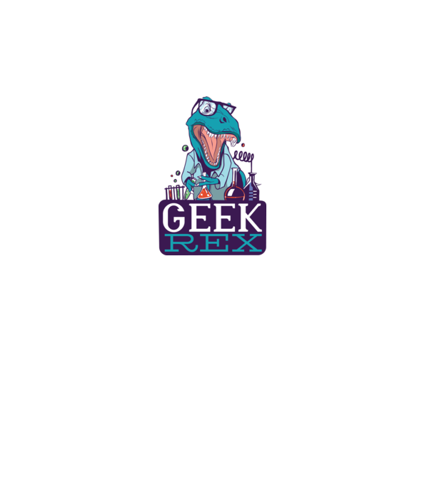 Geek Rex dinozaur tricou model turcoaz pe tricou