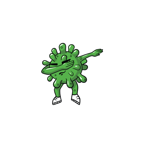 Coronavirus DAB dans model nisipiu pe tricou