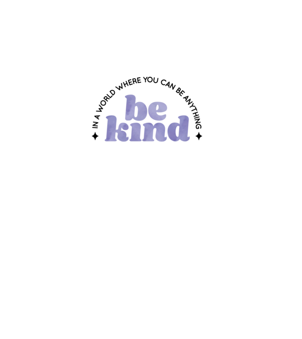 Be kind model alb pe tricou