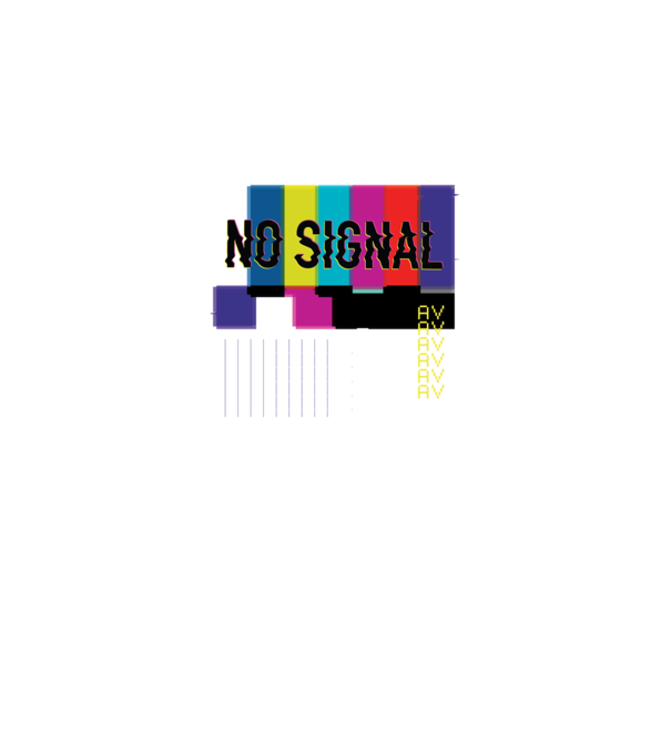 No Signal TV Eroare de transmisie model negru pe tricou