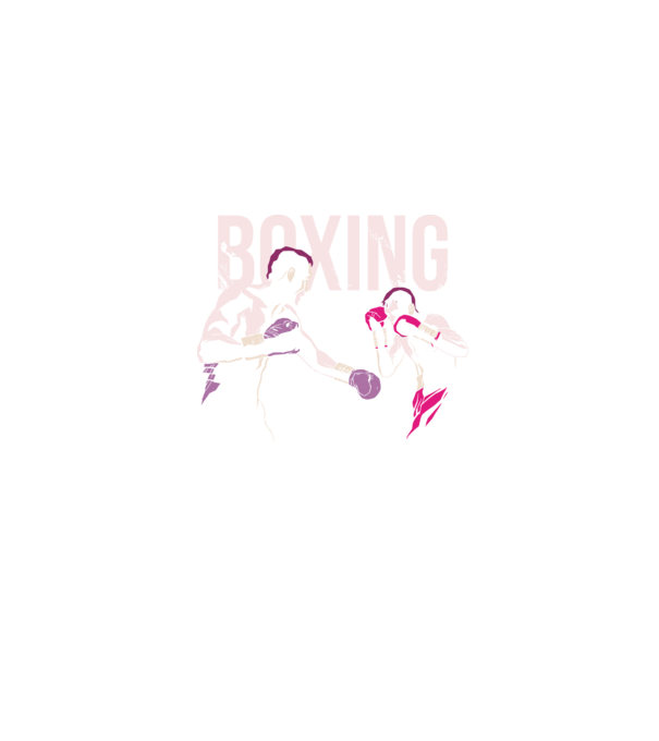 Boxing model albastru jeanși pe tricou