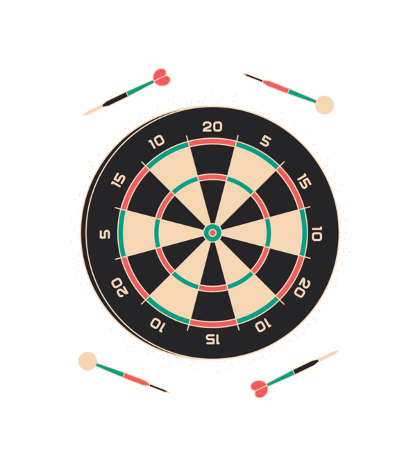 Tablă Darts model alb pe tricou