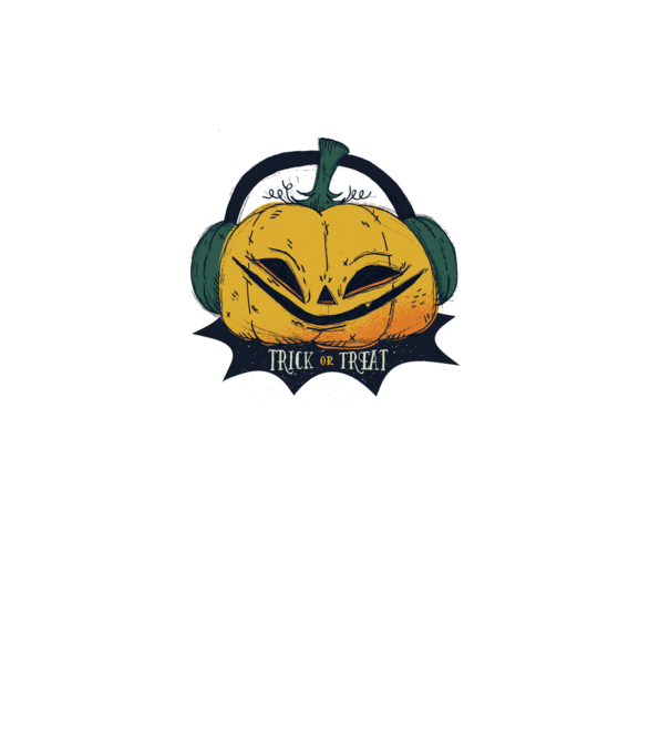 Dovleac Halloween model alb pe tricou