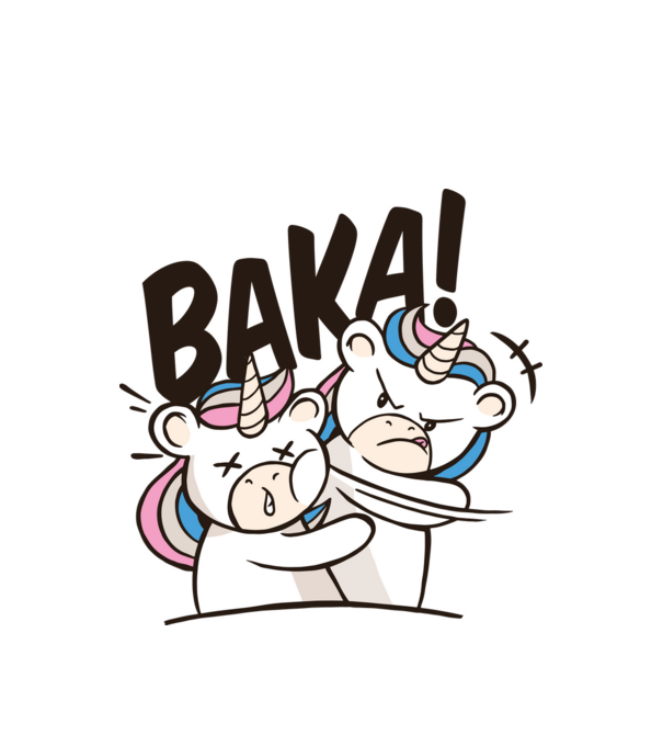 Unicorn palmă model alb pe tricou