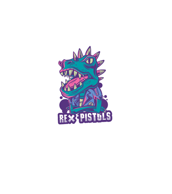 Rex Pistols model negru pe tricou