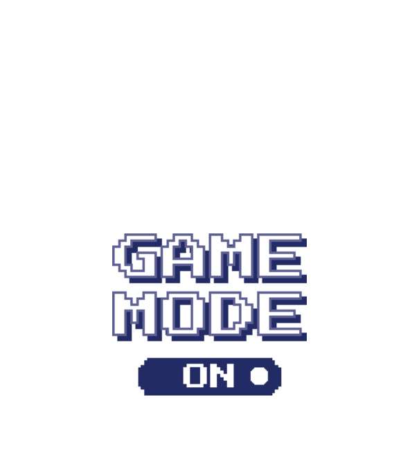 Game mode on Gamer pixel model alb pe tricou