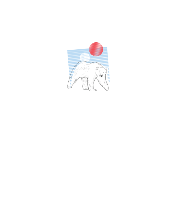 Urs polar model alb pe tricou