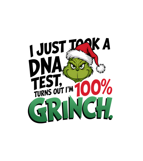 Grinch DNA test model alb pe tricou