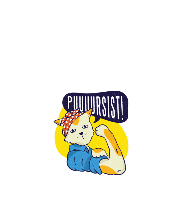 Pisică Pursist model nisipiu pe tricou