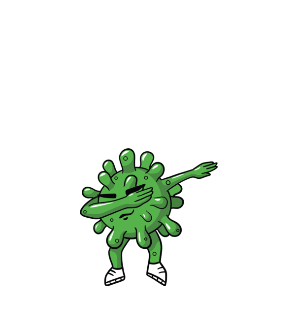 Coronavirus DAB dans model portocaliu pe tricou