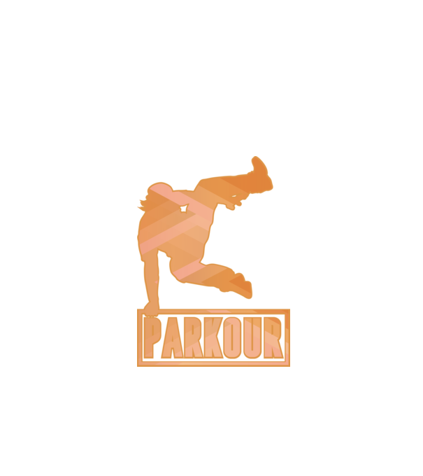 Tricou Parkour cu inscripție model alb pe tricou