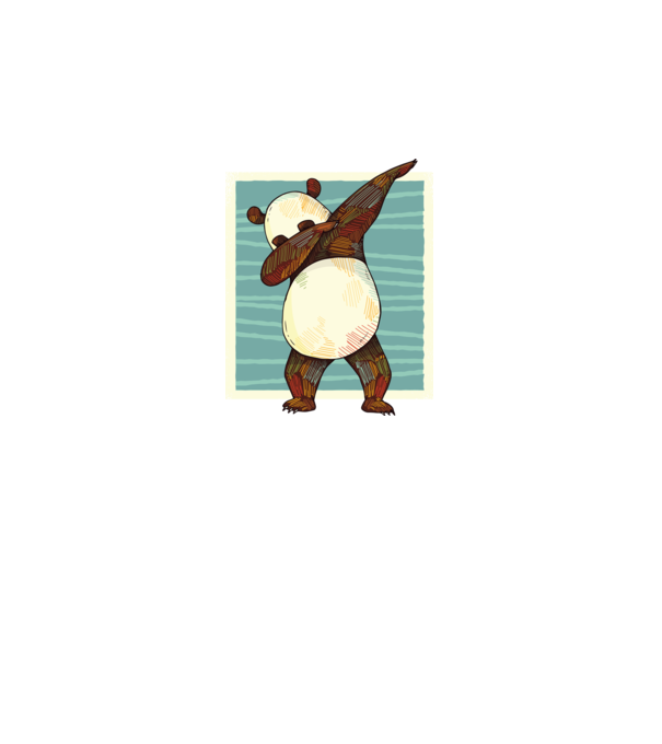 Panda DAB dans model negru pe tricou