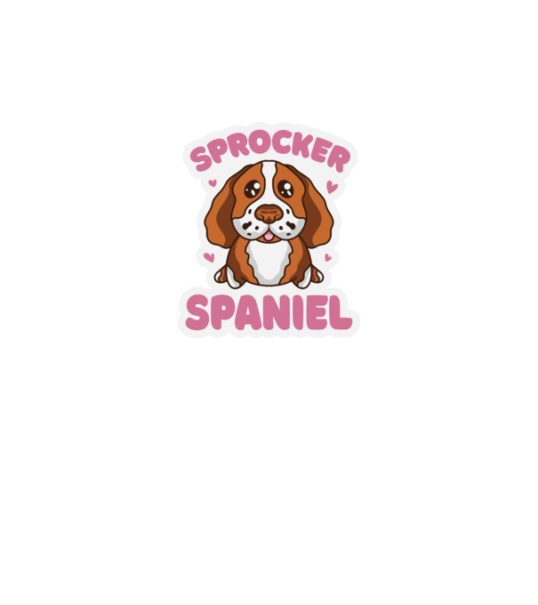 Sprocker Spaniel model albastru închis pe tricou