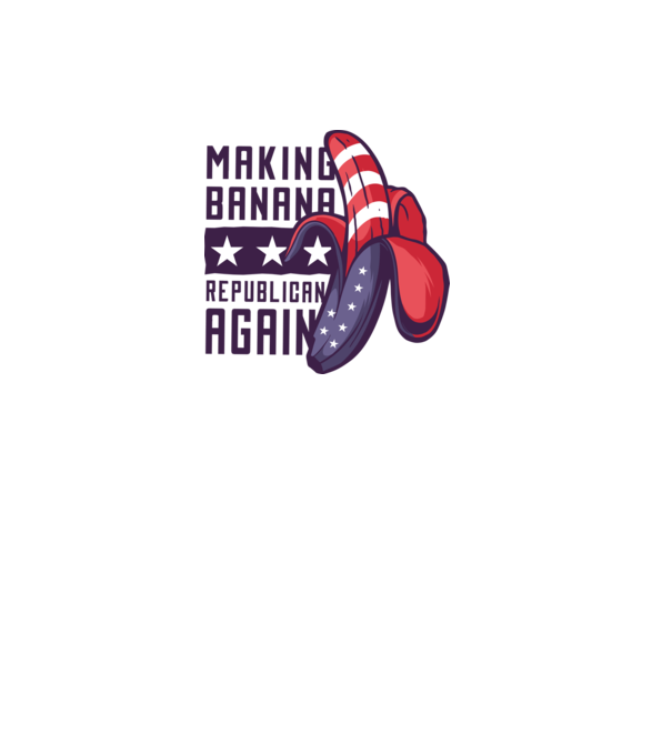 Make Banana Republican Again model alb pe tricou