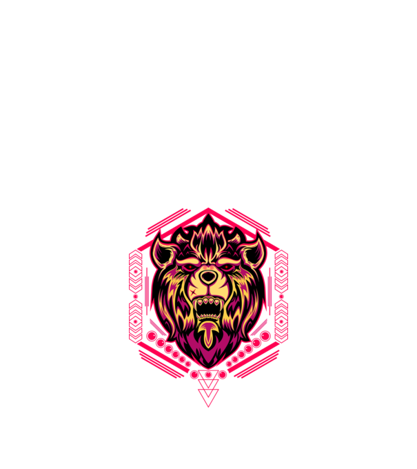 Lion geometry model negru pe tricou