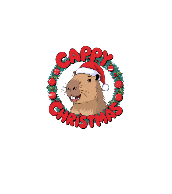 Cappy Christmas 1 model alb pe tricou