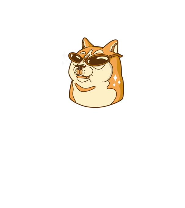 Doge Coin model negru pe tricou